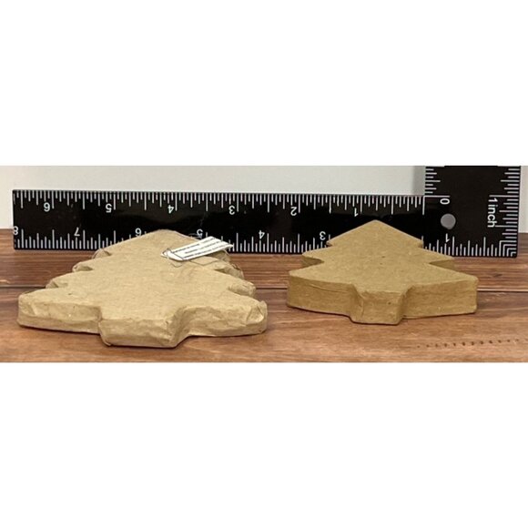 Paper Mache DIY Christmas Tree Shaped Ornaments By Michaels set of 3 - Picture 3 of 5